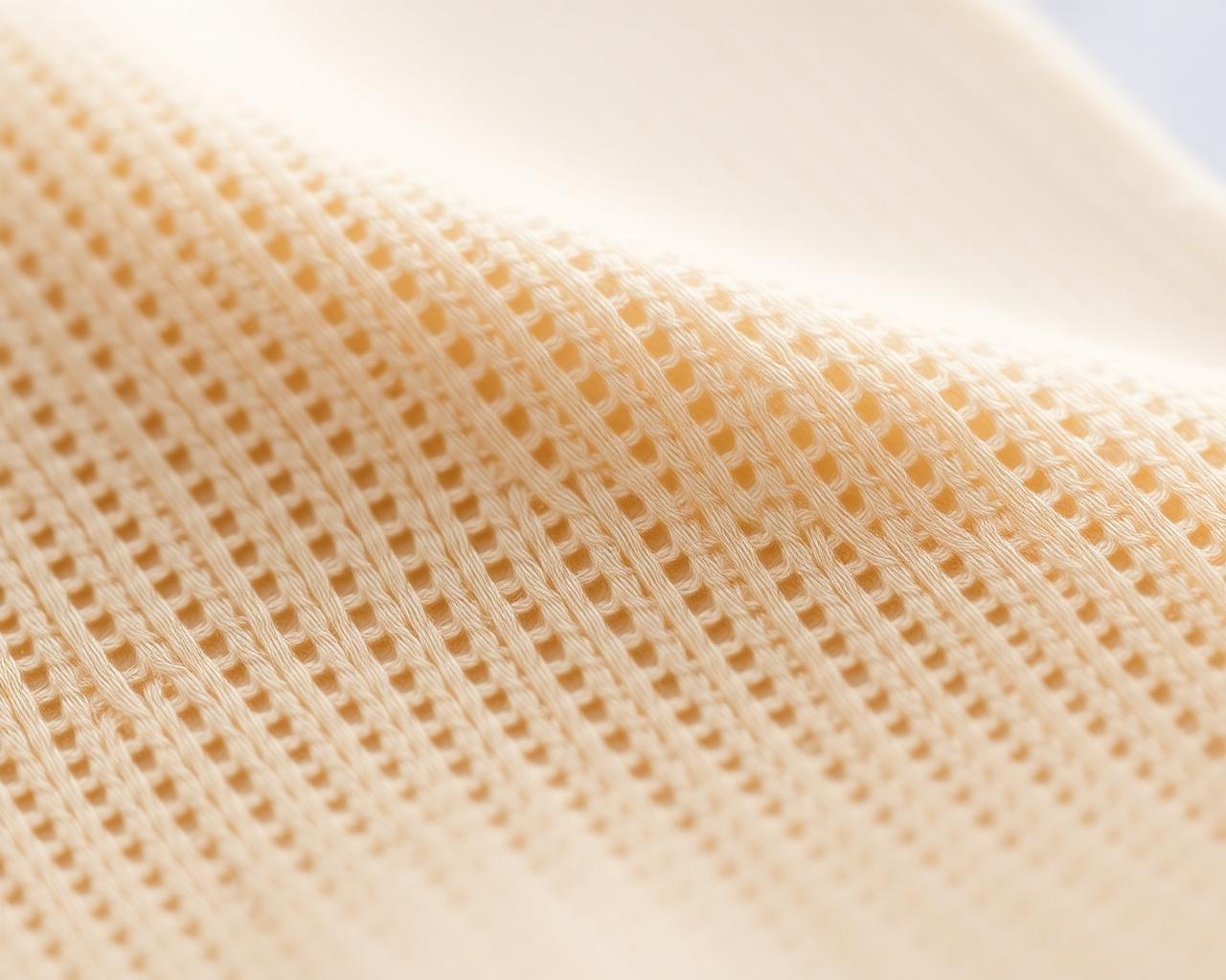 Close-up of soft breathable knit fabric